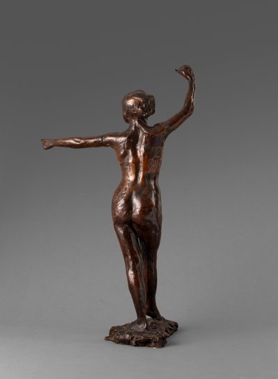 Tanečník připraven k tanci, pravá noha vpřed, Příprava na tanec, pravá noha vpřed, 1895-1901 od Edgar Degas