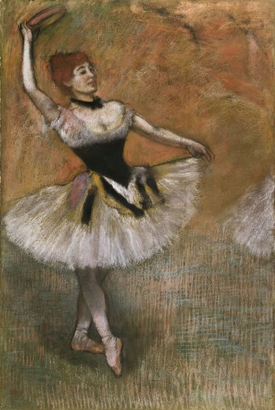 Tanečnice s tamburínou, kolem roku 1882 od Edgar Degas