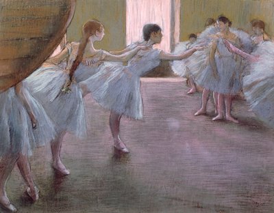 Tanečníci na zkoušce, od Edgar Degas