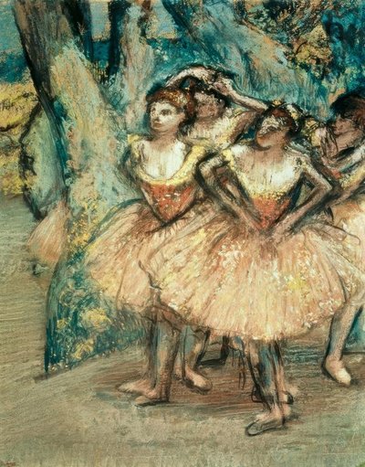 Tanečníci v růžovém od Edgar Degas