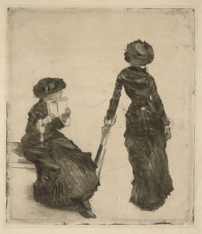 Malířka Mary Cassattová v Louvru, sbírka starožitností od Edgar Degas
