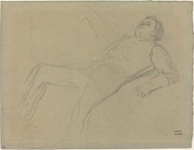 Fallen Jockey studie pro Scene from the Steeplechase: The Fallen Jockey, c. 1866. od Edgar Degas