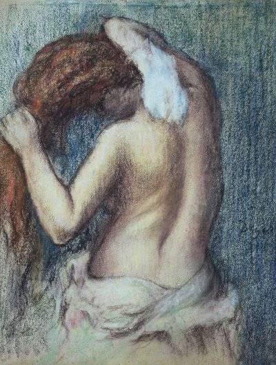 Žena na záchodě, kolem roku 1895 (pastel na papíře) od Edgar Degas