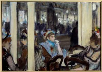 Ženy na terase kavárny Malba pastelem od Edgara Degase (1834-1917) 1877 Ne. 0,54x0,71 m Paříž, Musée d