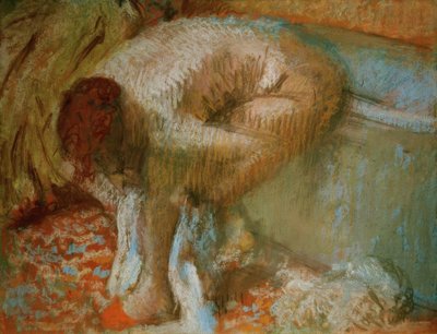Žena sušení nohou po koupání od Edgar Degas