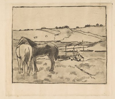 Koně na louce, 1891-92. od Edgar Degas