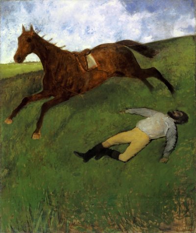 Zraněný žokej, 1896-98 od Edgar Degas