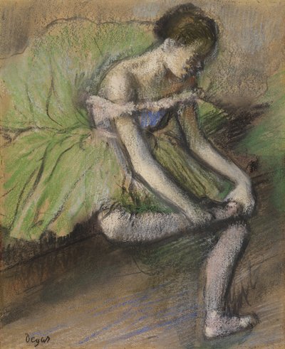 The Green Skirt, c.1896 (pastel na papíře) od Edgar Degas