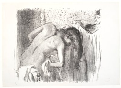 Vystupování z vany (velká deska) od Edgar Degas
