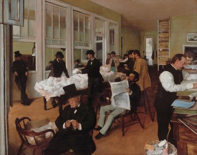 Kancelář pro bavlnu v New Orleans od Edgar Degas