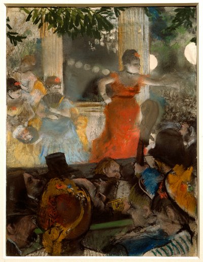 Kavárenský koncert s velvyslanci Pastelový obraz Edgara Degase (1834-1917) 1876 Ne. 0,36 x 0,28 m Lyon. Muzeum výtvarných umění od Edgar Degas