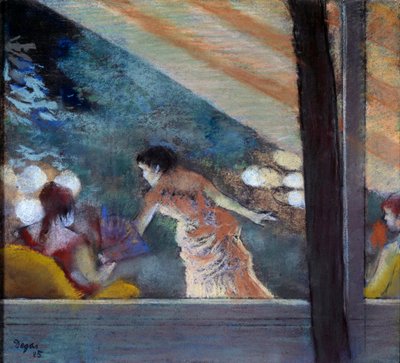 Kavárenský koncert Ambassadors Pastel na leptu Edgara Degase (1834-1917) 1885 Rozměr 0,26 x 0,29 m Paříž, Musée d
