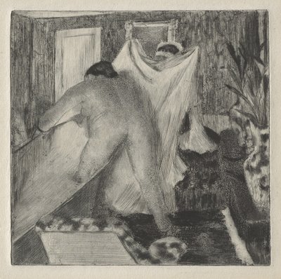 Odcházení z lázně, c.1878-80 od Edgar Degas