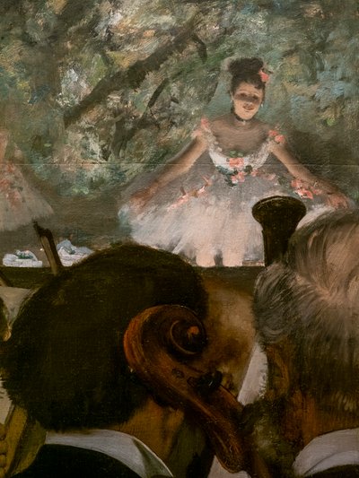 Les Musiciens (detail). 1872-1873, obnovena kolem 1874-1876. Olej na plátně. od Edgar Degas