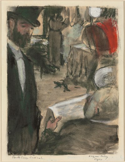Ludovic Halevy najde Madame Cardinal v Loge od Edgar Degas