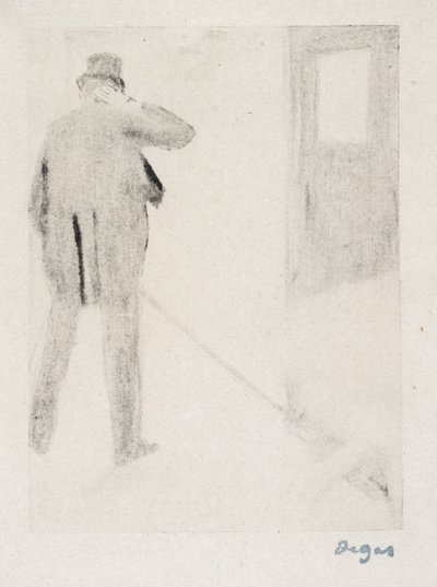 Ludovic Halévy dans les Coulisses, kolem 1880-83 (monotyp) od Edgar Degas