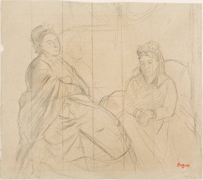 Madame Lisle a Madame Loubens od Edgar Degas