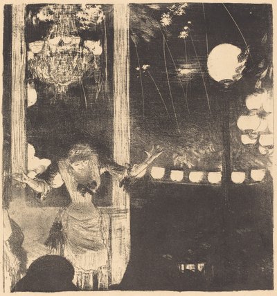 Mademoiselle Bécat v Cafe des Ambassadeurs (Ambasadorům: Mlle Bécat) od Edgar Degas