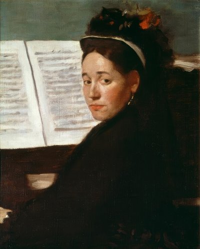Slečna Dihau u klavíru od Edgar Degas