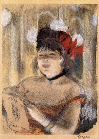 Mademoiselle Dumay, zpěvačka, kolem roku 1879 od Edgar Degas