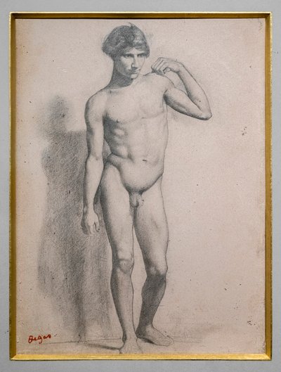 Muž vstal. Kolem 1856-1858. Grafit na papíře. od Edgar Degas
