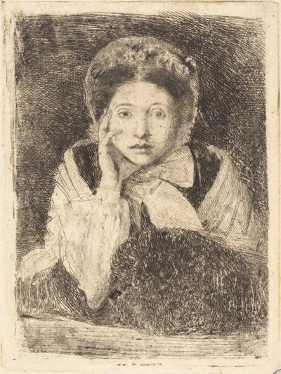 Marguerite De Gas, umělcova sestra Marguerite De Gas, sestra umělce, 18601862. od Edgar Degas
