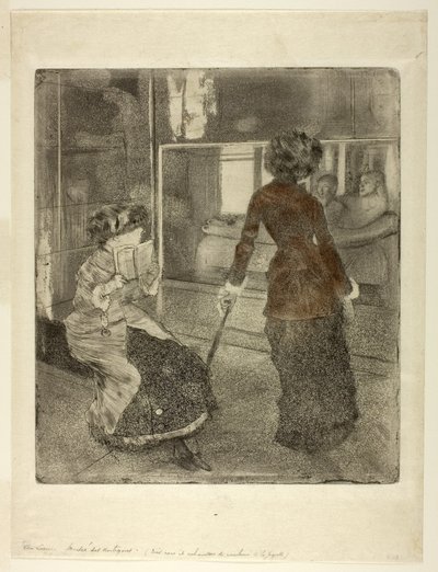 Mary Cassatt v Louvru: Etruská galerie, 1879-80 od Edgar Degas