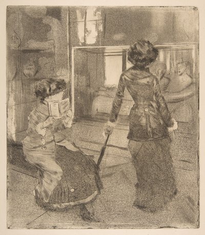 Mary Cassatt v Louvru: Etruská galerie, 1879-80. od Edgar Degas