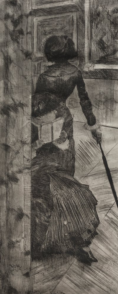 Mary Cassatt v Louvru: Galerie obrazů, 1879-1880. od Edgar Degas