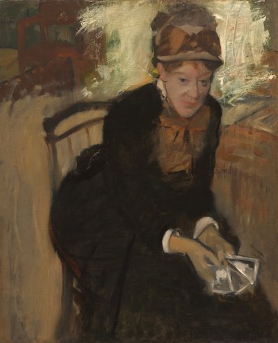 Mary Stevenson Cassatt (1844-1926), asi 1880-84 (olej na plátně) od Edgar Degas