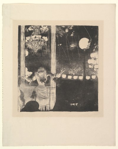 Slečna Bécat v Café des Ambassadeurs, Paříž, 1877-78. od Edgar Degas