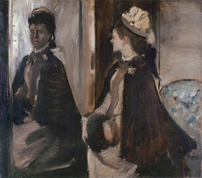 Paní Jeantaud v zrcadle, c. 1875 od Edgar Degas