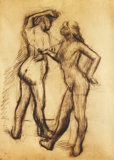 Nahé studium od Edgar Degas