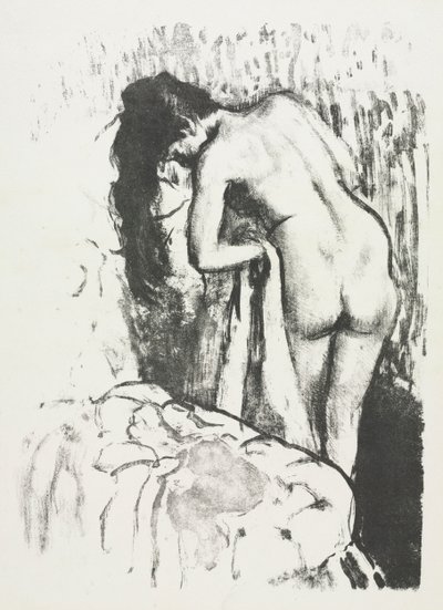 Nahá žena Stojící, Sušení Se od Edgar Degas