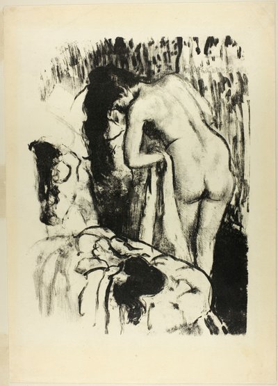 Stojící nahá žena, která se suší od Edgar Degas