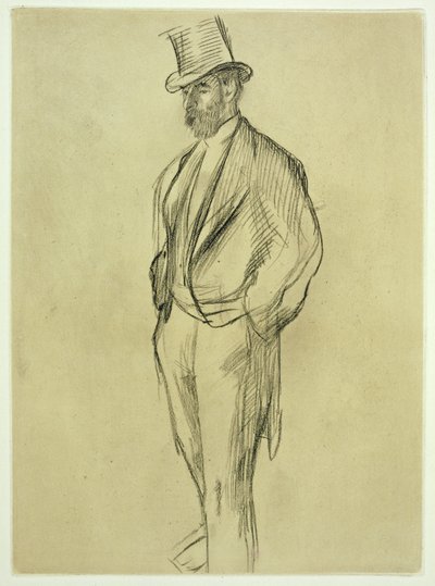 Portrét Ludovica Halevyho (1834-1908), z „La Famille Cardinal“ od Ludovica Halevyho, kolem 80. let 19. století, vydáno 1938 od Edgar Degas
