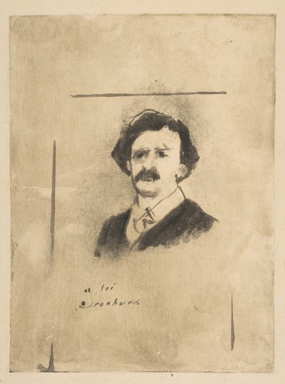 Portrét oblíbence Virginie Cardinalové, ilustrace herce Crocharda pro La Fami..., ca. 1880. od Edgar Degas