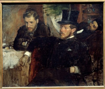 Portréty inženýrů Jeantauda (1840-1906), Liverta a Lainea (1841-1888), přátel umělce Malba Edgara Degase (1834-1917) 1871 Sun. 0,38x0,47 m Paříž, musee d