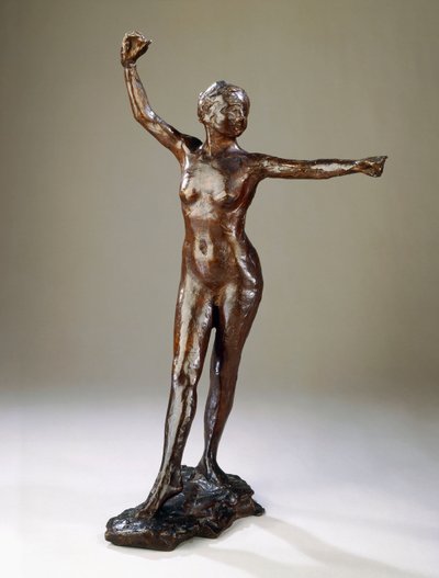Příprava na tanec, pravou nohou vpřed, od Edgar Degas