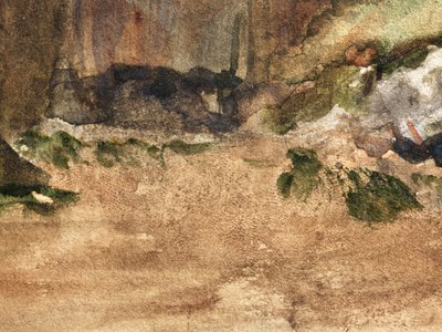 Skály v Bagnoles-De-L"Orne od Edgar Degas