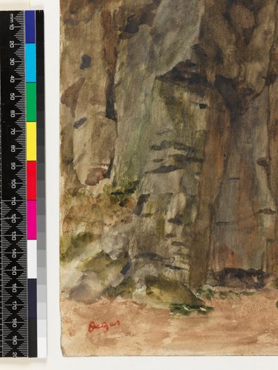 Skály v Bagnoles-De-L"Orne, před rokem 1917 od Edgar Degas