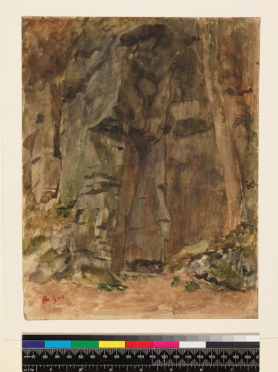 Skály v Bagnoles-De-L"Orne, před rokem 1917 od Edgar Degas