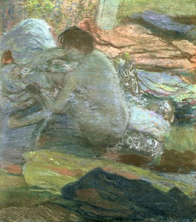 Sedící žena sušící si nohy, kolem roku 1893 od Edgar Degas