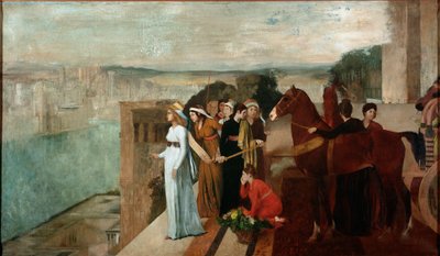 Semiramis Building Babylon (olej na plátně od Edgar Degas
