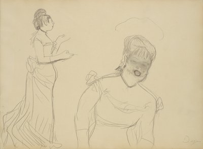 Skici kavárenského zpěváka od Edgar Degas