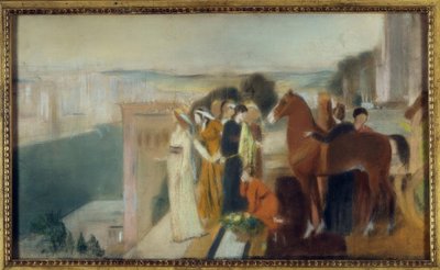 Semiramis staví Babylon od Edgar Degas