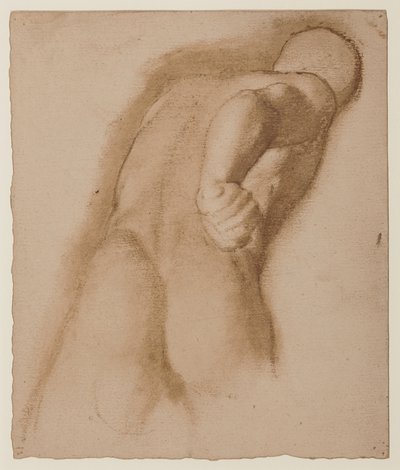 Studie po Agasiovi z Efesu, "Gladiator Borghese", kolem 1855 od Edgar Degas