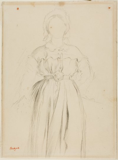 Studie k portrétu Marguérite de Gas od Edgar Degas