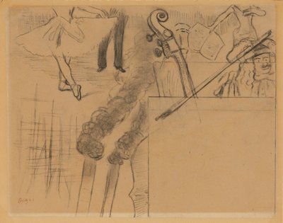Studie na program pro Galerii Ponsin Soiree Artistique, 15. května 1884 od Edgar Degas