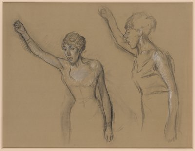 Studie zpěváka od Edgar Degas